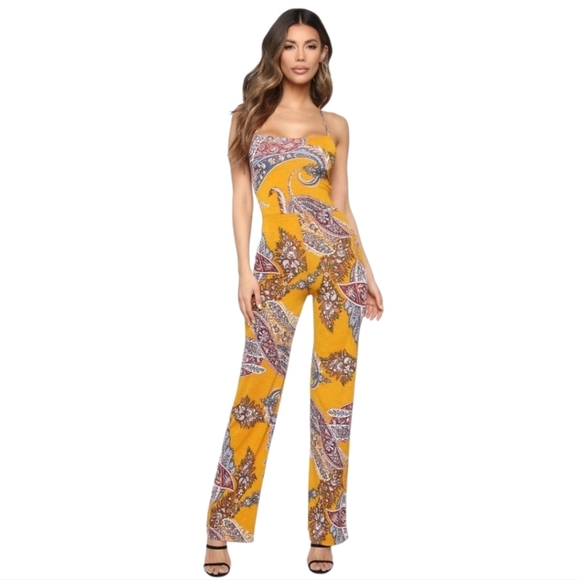 Fashion Nova Paisley Jumpsuit - Picture 1 of 12